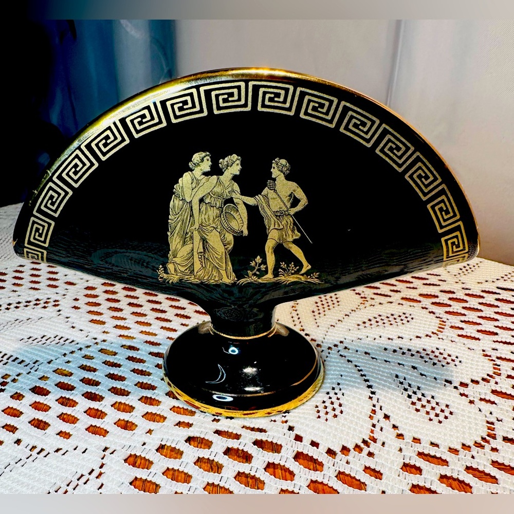 Handmade In Greece, 24k Gold, Napkin Holder, Vintage 1960’s
